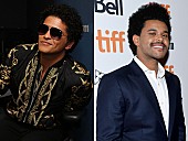 「ブルーノ・マーズ、ザ・ウィークエンドの新しい口髭に反応」1枚目/1