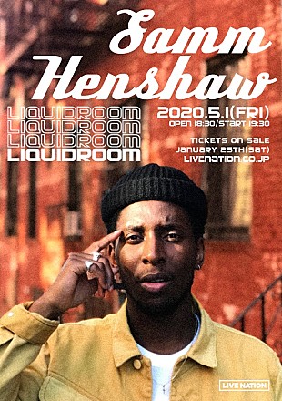 「サム・ヘンショウ、初来日公演が5/1恵比寿リキッドルームにて開催」