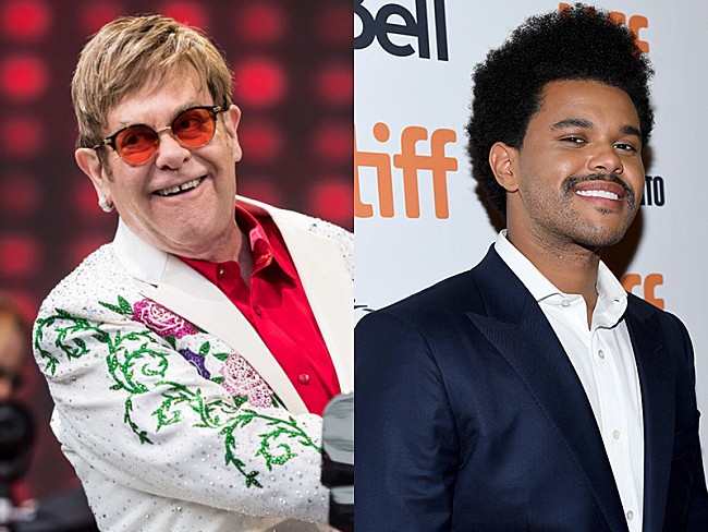 「エルトン・ジョン、ザ・ウィークエンドを絶賛「彼のレコードの一部になれるなんて本当に感動した」」1枚目/1