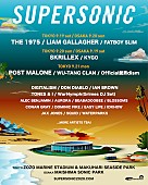 「THE 1975/ポスト・マローン/スクリレックスが決定　【SUPERSONIC】の第一弾出演者発表」1枚目/1