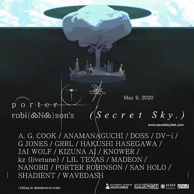 「ポーター・ロビンソン主催オンラインフェス、日本から長谷川白紙、キズナアイ、kz (livetune)が出演」1枚目/1