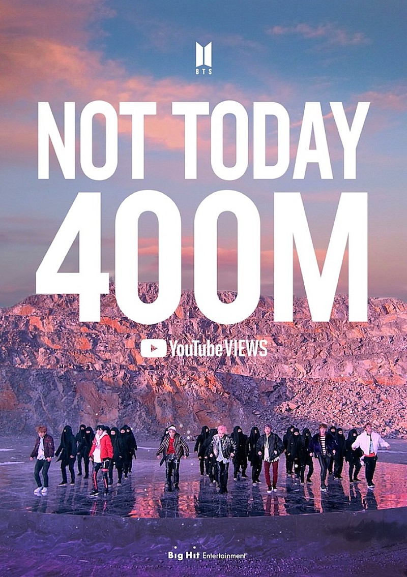 BTS「Not Today」、MV再生数が4億回を突破