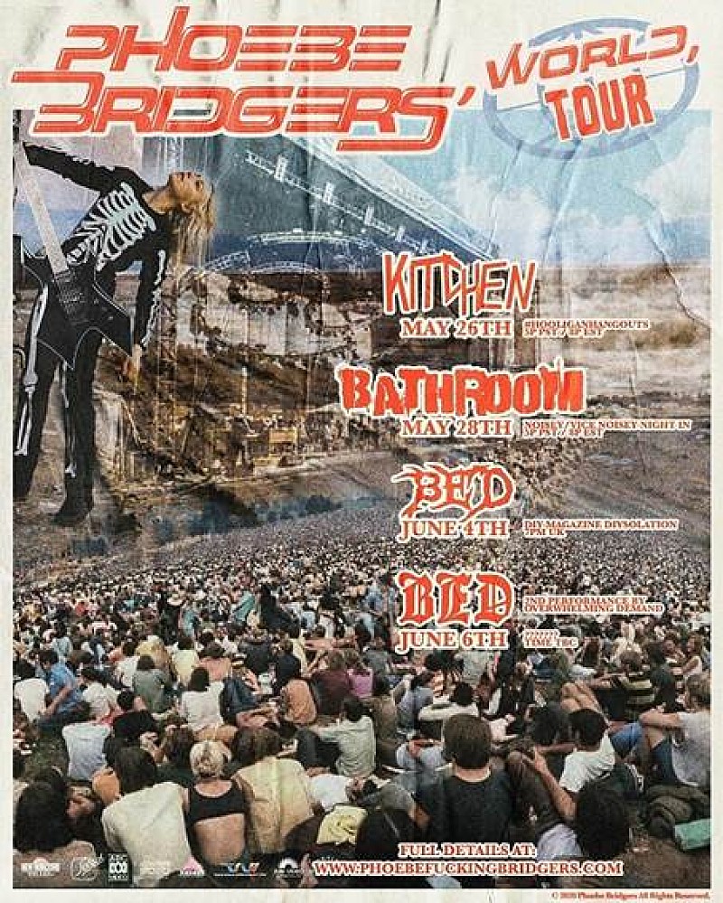 フィービー・ブリジャーズ、自宅から送る“ワールド・ツアー”の配信日程発表