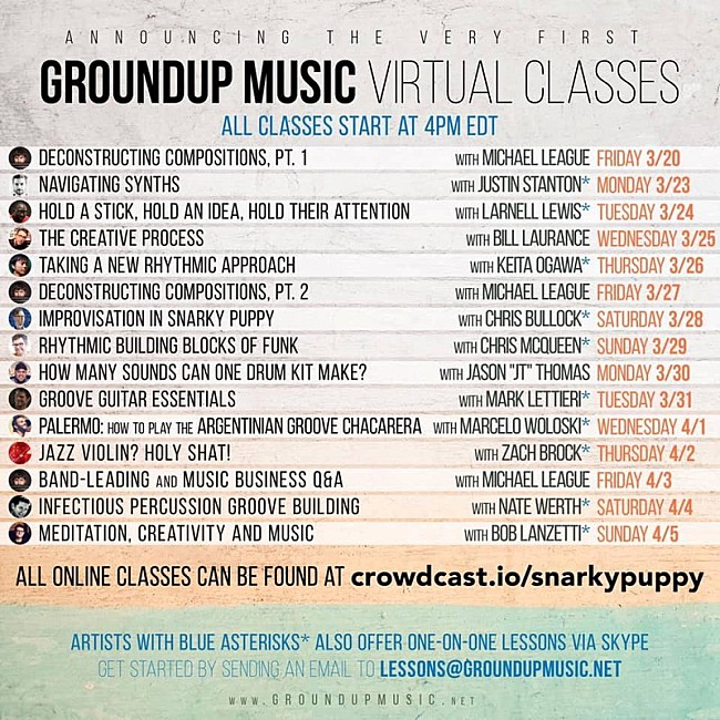 「＜緊急寄稿：COVID-19とジャズ＞現代最高峰のライブバンド、スナーキー・パピーがコロナ禍でオンラインクラスにフォーカスする理由」1枚目/6