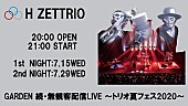 「H ZETTRIOが無観客の生配信ライブ完走、7月にも開催決定＆新作続々リリース」1枚目/2