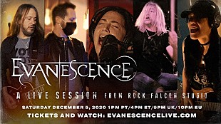 「エヴァネッセンス、バンド初の公開パフォーマンスとなる配信ライブが決定」