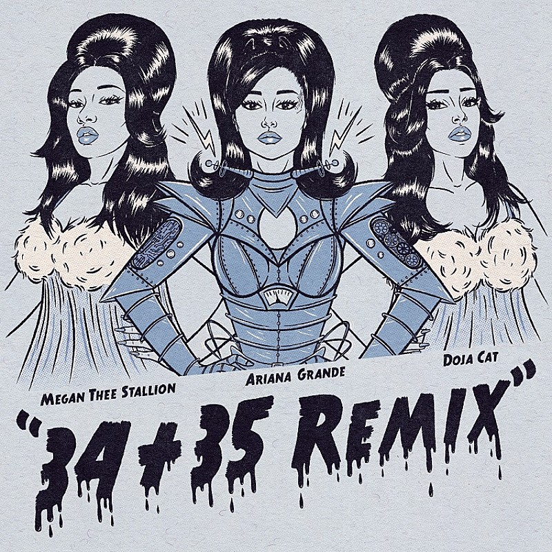 アリアナ・グランデ、ドージャ・キャット＆ミーガン・ザ・スタリオンとタッグを組んだ「34+35 Remix」解禁