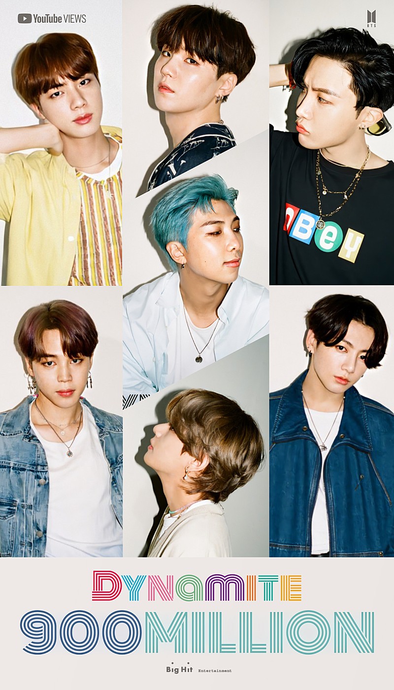 「BTS、「Dynamite」MVが9億再生突破」1枚目/1