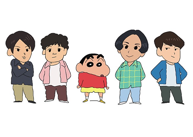 「マカロニえんぴつが漫画＆テレビアニメ『クレヨンしんちゃん』に登場、声優に初挑戦」1枚目/3