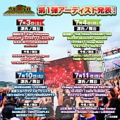 「10-FEET主催【京都大作戦2021】第1弾アーティスト発表　back number、マンウィズ、スカパラ、氣志團ら全43組」1枚目/2