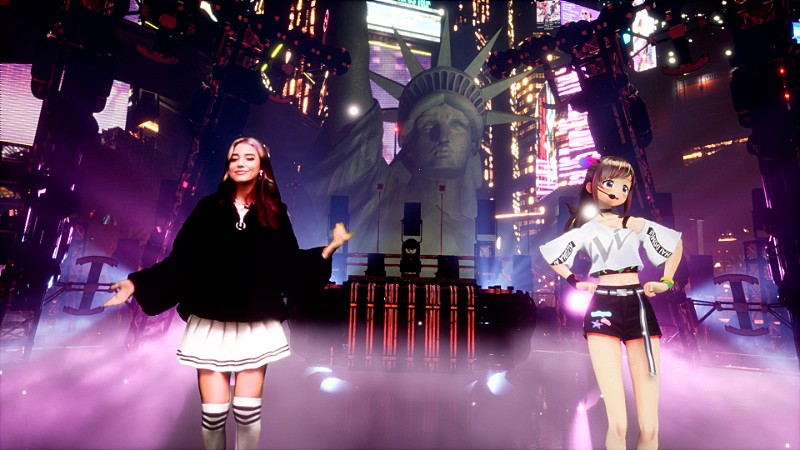 「キズナアイとアライナ・カスティーロがコラボソングリリース、バーチャルUSツアーで初披露」1枚目/6