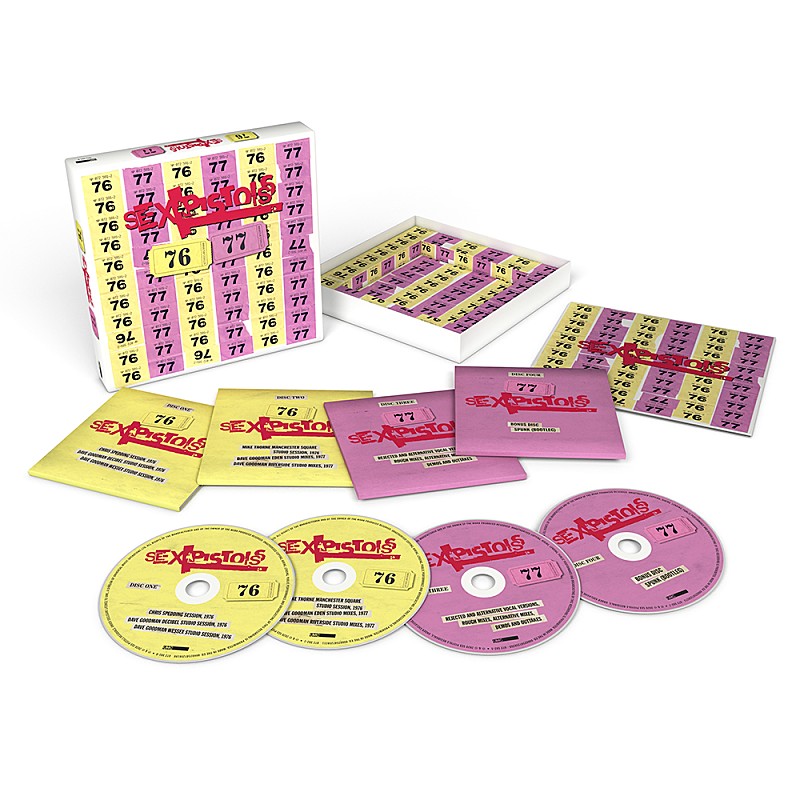 セックス・ピストルズ、未発表曲を含む4枚組ボックス・セット『76-77』が9/24発売