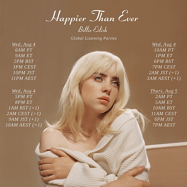 「ビリー・アイリッシュ、新作『ハピアー・ザン・エヴァー』発売記念グローバル・リスニング・イベント開催」1枚目/2