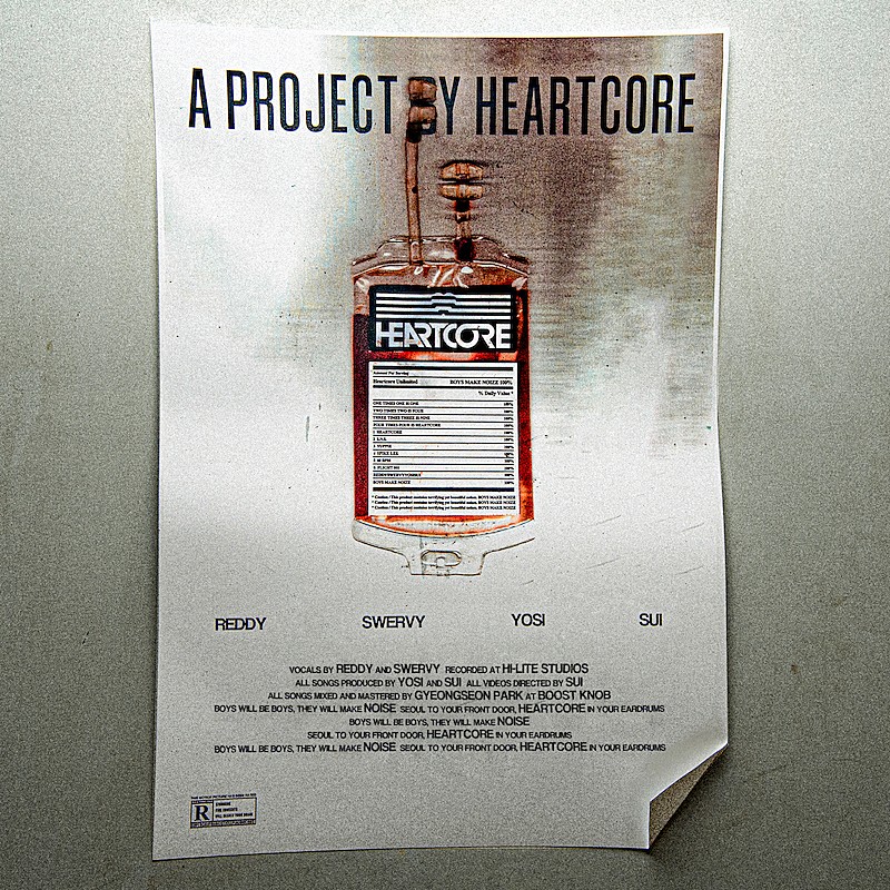 「Reddy×Swervy×Yosi×SUIによるHEARTCORE、1st EP『HEARTCORE』リリースへ」1枚目/2