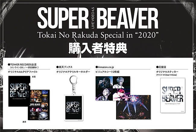 SUPER BEAVER「LIVE Blu-ray＆DVD『LIVE VIDEO 4.5 Tokai No Rakuda Special in &quot;2020&quot;』購入者特典」4枚目/4