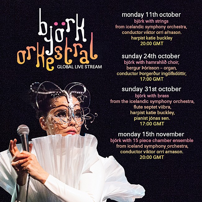 「＜10/13訂正＞ビョーク、ミュージシャン100名を引き連れるチャリティコンサート【Bjork Orkestral】生配信」1枚目/12