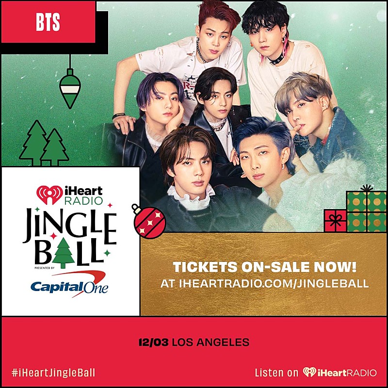 BTS、【iHeartRadio Jingle Ball Tour】のLA日程に出演決定