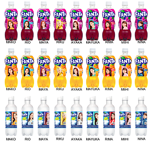 「NiziUの撮り下ろしビジュアル＆メンバーカラーを採用、『ファンタ』限定デザインボトル発売へ」