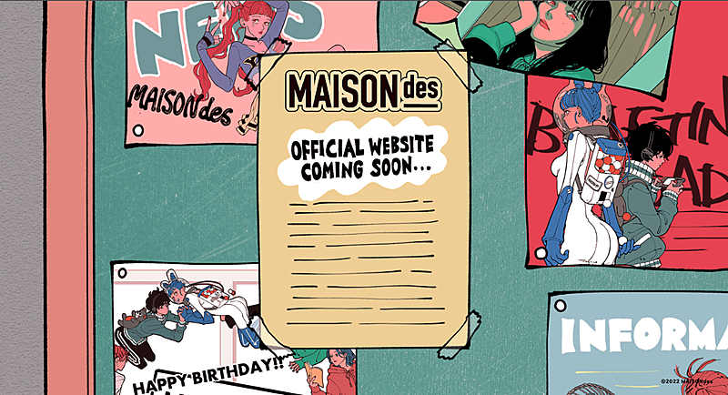 「「MAISONdes」ティザーサイトビジュアル（掲示板）」5枚目/7
