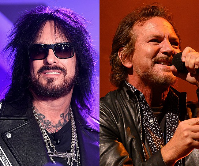 「モトリー・クルーのニッキー・シックス、パール・ジャムのエディ・ヴェダーのディスに反撃「史上最も退屈なバンドの一つ」」1枚目/1