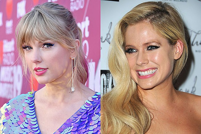 「テイラー・スウィフト、アヴリル・ラヴィーンの新作リリースを祝して花束を贈る」1枚目/1