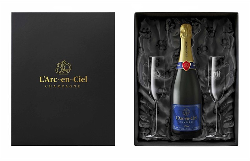 L'Arc～en～Ciel結成30周年を記念した特別仕様のシャンパン＆グラスセット販売受付開始
