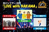 「サンボマスターの対バンツアー【LIVE with NAKAMA】My Hair is Bad／Vaundyが出演」1枚目/1