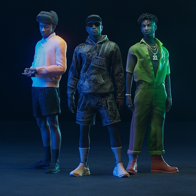 「ファレル×21サヴェージ×タイラー・ザ・クリエイター、豪華コラボ曲のクレイ・アニメMV解禁  」1枚目/1