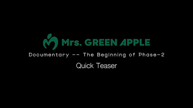 「Mrs. GREEN APPLE、90日間密着ドキュメンタリーのクイックティザーを公開」1枚目/2