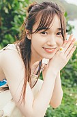 「守屋麗奈（櫻坂46）1st写真集の先行カット第7弾はブルーのビキニ×白のオーバーオール」1枚目/5