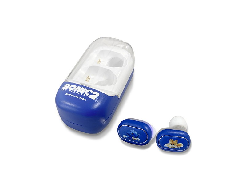 「『ソニック・ザ・ムービー』最新作公開中、ソニックとテイルスのワイヤレスイヤホンを2名様にプレゼント」1枚目/2