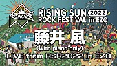 「藤井 風、急遽出演の【RISING SUN ROCK FESTIVAL】生中継が決定」1枚目/1