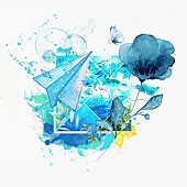 「A夏目、新曲「青いとばり feat.ハク。」リリース決定」1枚目/3