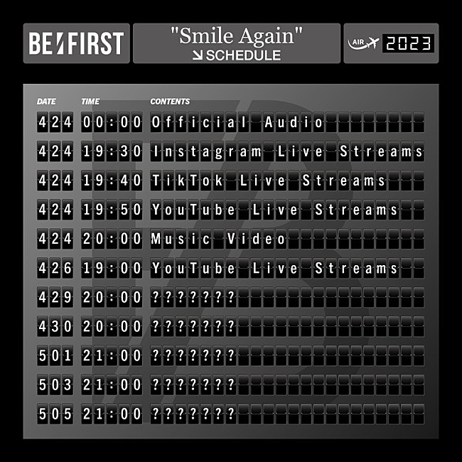 「BE:FIRST Smile Again SCHEDULE」2枚目/3
