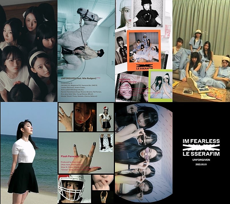 LE SSERAFIM「LE SSERAFIM、1stアルバム『UNFORGIVEN』ハイライトメドレー映像を公開　カムバックショーの配信も決定」1枚目/3