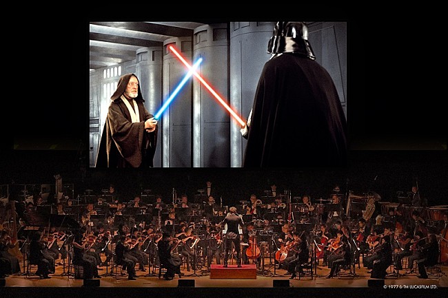 「(C)1977 &amp; TM Lucasfilm Ltd.
Presentation licensed by Disney Concerts in association with 20th Century Fox Film Corp, Lucasfilm and Warner/Chappell Music. (C)All rights reserved.」2枚目/2