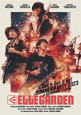 「ELLEGARDEN、ライブ映像作品『Get it Get it Go! SUMMER PARTY 2023 at ZOZOMARINE STADIUM』トレーラー映像公開」