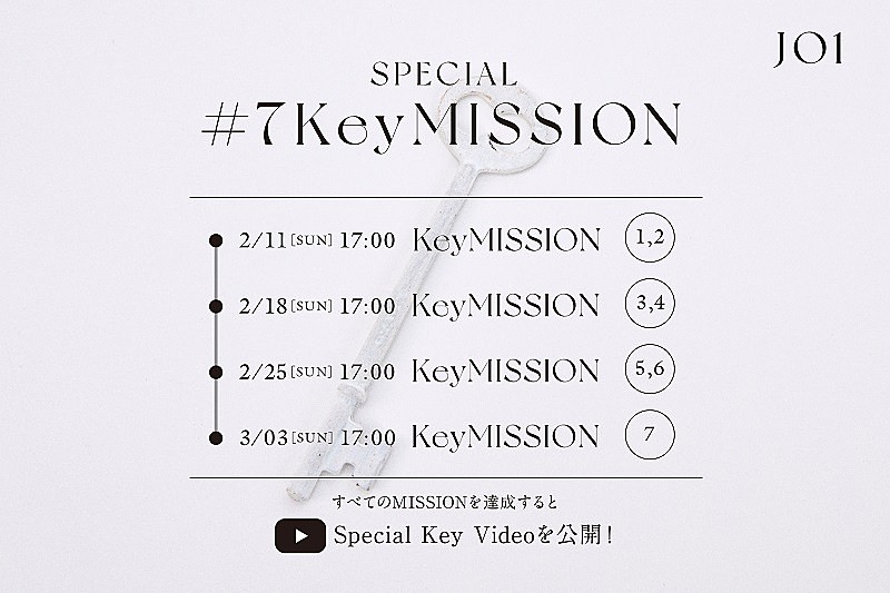 JO1「JO1、【#7KeyMISSION】2/11スタート　TVアニメ『七つの大罪』新OP曲「Your Key」リリース記念企画」1枚目/3
