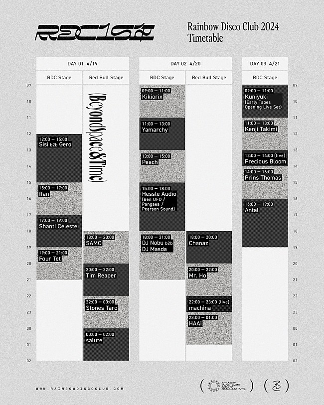 「【Rainbow Disco Club 2024】15周年を迎えるRDCのタイムテーブル＆エリアマップ公開」1枚目/2