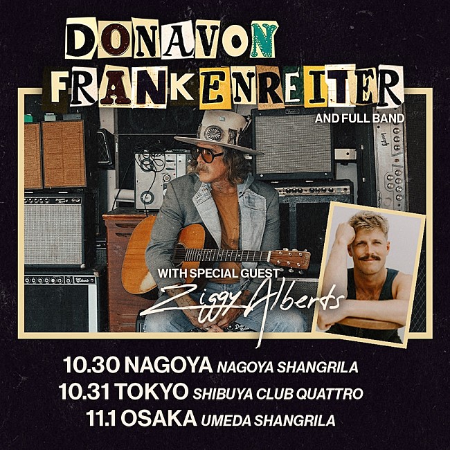 「ドノヴァン・フランケンレイター、フルバンドでの来日公演が2024年10月～11月に決定」1枚目/1