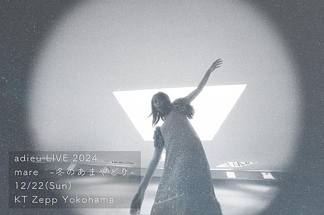 「adieu(上白石萌歌)、12月開催ワンマンライブ【mare -冬のあまやどり-】に決定」1枚目/2