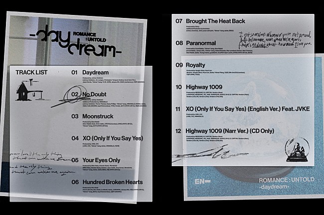 「ENHYPEN、リパッケージアルバム『ROMANCE : UNTOLD -daydream-』トラックリストを公開　日本語バージョンも配信決定」1枚目/2