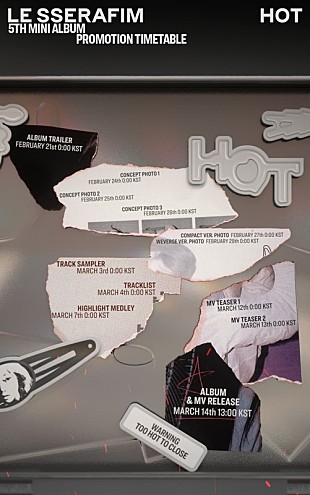 「LE SSERAFIM、ミニアルバム『HOT』PRタイムテーブルを公開」