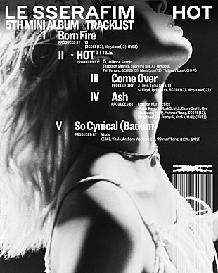 「LE SSERAFIM、ミニアルバム『HOT』トラックリストを公開」