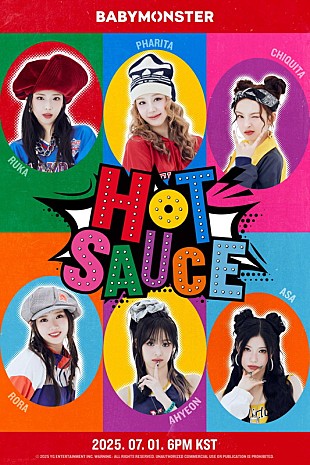 「BABYMONSTER、80年代ヒップホップがコンセプトの「HOT SAUCE」ビジュアルポスター公開」