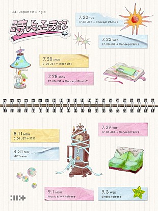 「ILLIT、日本1stシングル『時よ止まれ』プロモーションカレンダーを公開」