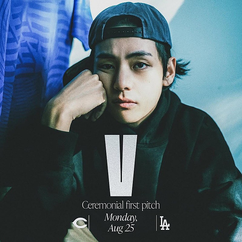 BTS V レプリカユニフォーム LAドジャース BTSのV、初の始球式は