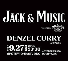デンゼル・カリー、ジャックダニエル主催の音楽イベント【Jack & Music