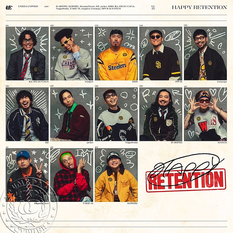 「梅田サイファー、ニューALより表題曲「HAPPY RETENTION」先行配信リリース」1枚目/2