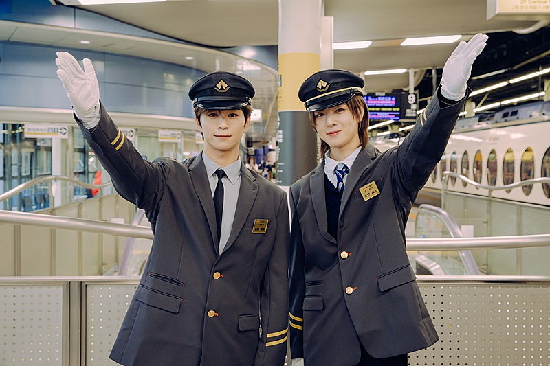 INIの後藤威尊＆佐野雄大、南海難波駅の1日駅長に就任
